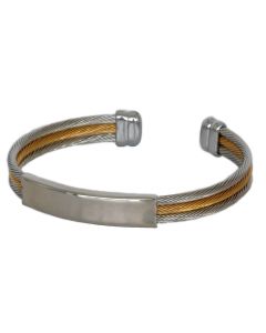 Gold and Silver Color String Open Bracelet