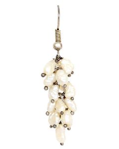 White Color Cultured Baby Pearl Earrings